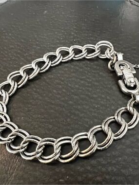 Monet Women’s  Polished Silver Charm Bracelet Vintage woman’s